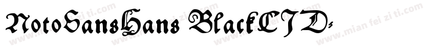 NotoSansHans BlackCID字体转换